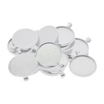 10 vnt. tuščias apvalus rėmelio padėklo pagrindas 42x33 mm kabošono karolių pakabukui 30 mm 30mm