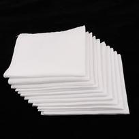 10 vienetų unisex vintažinės 100 % medvilnės Hanky ​​plaunamos nosinės as described balta