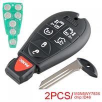 2 vnt/stal. Automobilinis nuotolinio valdymo pultas su ID46 mikroschema M3N5WY783X, tinka Dodge Grand Caravan / Chrysler