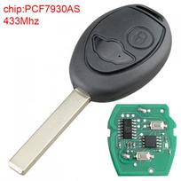 433 Mhz automobilio nuotolinio valdymo pultas su PCF7930AS mikroschema, skirta BMW Mini Cooper R50 R53 S 2001-2005 m.