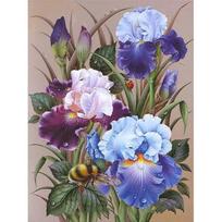 Pilnas 5D „pasidaryk pats“ deimantinis paveikslas, purpurinė orchidėja, siuvinėjimas kryželiu namų dekoras, rankų darbo dovana 25x30cm
