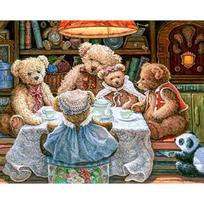 Pilnas 5D „pasidaryk pats“ deimantinis piešimas Meškiuko vakarėliui deimantinis siuvinėjimas Visiškai klojamas kryželiu namų dekoras, rankų darbo dovana 20x30cm black