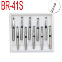 10 vnt Deimantiniai šlifavimo stūmokliai Dantų greitaeigiai grąžtai Super Coarse FG 1,6 mm dantų poliravimo produktas, skirtas dantų laboratorijai BR-41S gray