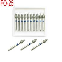 10 pcs/set Dental Diamond Burs Drills Polishing Whitening Product Dental Burs for High Speed Handpiece FO-25