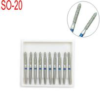 10 vnt/dėžutė SO-21 Dental Deimantiniai gręžtuvai Odontologijos kapai Dia-burs, skirti didelio greičio rankinio įrankio rankenos skersmuo 1,6 mm odontologo įrankiai white