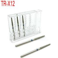 Dantų deimantiniai kapai, vidutiniai FG 1,6 mm, skirti didelės spartos rankinio įrankio turbinai odontologo įrankiai Dantų laboratorijos medžiagos TR-X12 TR-X12 mėlyna