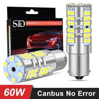 7440 T20 LED lemputė Canbus be klaidų 1156 BA15S P21W LED lemputės automobilio žibintai BAU15S PY21W W21W LED T25 3156 geltona posūkio signalo lempa 1156 BA15S P21W geltona