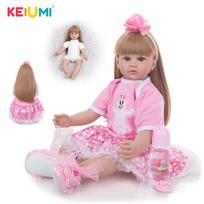 KEIUMI 24 colių Reborn Baby Dolls Rankų darbo audinys Tikras Princesės Lėlės Žaislinė dovana vaikui Gimtadienio staigmena 24INCH