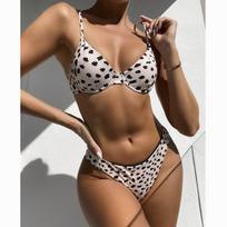 Push Up Bikini Seksualus bikinio rinkinys Aukšto kirpimo moteriškas maudymosi kostiumėlis Loepard maudymosi kostiumėlis aukštu liemeniu Bikini maudymosi kostiumėlis Maudymosi kostiumėliai Bikini S juoda