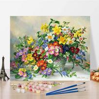 „Pasidaryk pats“ tapyba skaičiais Namų dekoravimas Drobė Skaitmeninis aliejinis paveikslas Skaičiai Aliejinė tapyba Ranka tapyta 40x50cm no frame