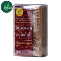 Baivan natūralių žolelių mangoesteeno maltas su vitaminu E šveitimo muilo gabalėlis 130 g – Tailando odos priežiūra 130 g.