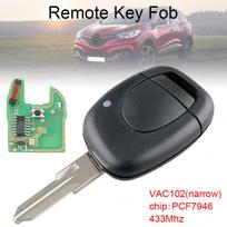433MHz automobilio nuotolinio valdymo raktas su PCF7946 mikroschema ir VAC102 peiliu, tinka Twingo/Kangoo/Clio/Master/Renault