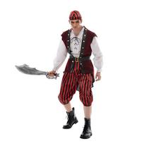 Vyriškas Helovyno prabangus piratų kostiumų rinkinys Cosplay vakarėlio puošni suknelė M