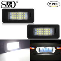 2vnt LED automobilio valstybinio numerio apšvietimo priedai Lempa Canbus 12V, skirta A1 A4 B8 4D 5D A5 S5 2D 5D A6 S6 A7 skirta VW Golf Passat