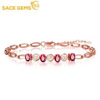 SACE GEMS vario lydinio cirkonio apyrankė yra stilinga ir rafinuota vestuvių dovana merginoms raudona