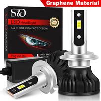 2vnt Grafenas 25000LM H4 H7 LED priekinis žibintas H1 H8 H11 LED lemputė didelės galios 9005 HB3 9006 HB4 9012 Hir2 turbo priekinis žibintas Hi/lo Beam CSP 50W automobilio žibintas H7