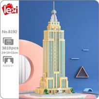 8192 Pasaulio architektūra Niujorko imperijos valstijos pastatas 3D modelis mini deimantiniai blokai, plytos, statybinis žaislas vaikams be dėžutės