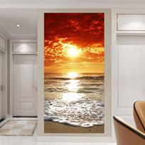 2 vnt./rinkinys Beach Sunrise DIY Door Art freskos lipdukas Namų dekoras Miegamasis Svetainė Koridorius Įėjimas Dekoratyvinės tapybos tapetai 38.5cmX200cmX2pcs