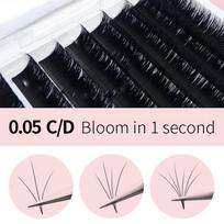 0,05 mm storio lengvai skleidžiasi blakstienų priauginimai CD Curl Fan Eyelash Bloom Flare Eye Lash Russian Lash Volume Cilia Silk Lash 0.05mm C 7-8-9mm Mix