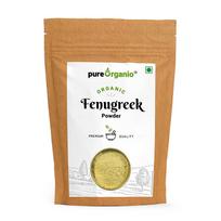 Pure Organio organiniai vaistinės ožragės milteliai Methi Dana malti maisto ruošimui ir valgymui (350 gramų)