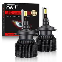2vnt H7 LED priekinis žibintas 30000LM CSP Chip LED H4 H1 H11 H8 H9 9005 9006 9003 HB2 HB3 HB4 120W 6000K varinis vamzdis aukštųjų/artimųjų šviesų lemputės turbo rūko žibintas 12V H11 H8 H9
