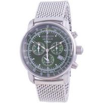 Zeppelin Jahre 100 metų leidimas Chronograph Quartz 8680M-4 8680M4 vyriškas laikrodis žalia