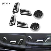 6 vnt sėdynės reguliavimo rankenėlės mygtuko jungiklio dangtelio apdaila, skirta A3 A4 A5 A6 Q3 Q5 /VW / Jetta MK5 MK7 / Passat / Tiguan juodai chromuota