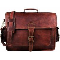 Naujas nešiojamojo kompiuterio krepšys Vyriškas tikros ožkos odos Vintage Brown Messenger portfelis ant pečių 11x15x4 ruda