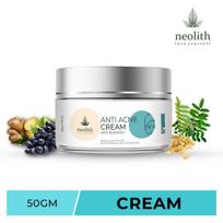 „Neolith“ kremas nuo spuogų – nuo ​​spuogų ir dėmių || Imbiero šaknies ekstraktas, Vynuogių vaisių ekstraktas, Dervos ekstraktas || 92 % ekologiškas || 50 ml 50 ML balta