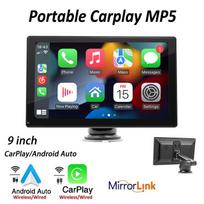 9 colių jutiklinis ekranas, automobilinis MP5 grotuvas, belaidis „Carplay“ / „Android Auto“ automobilio „Bluetooth“ radijas Daugiakalbis palaikymas Galinio vaizdo kamera 9 Inch Carplay juoda