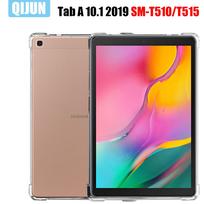 Planšetinio kompiuterio dėklas, skirtas Samsung Galaxy Tab A 10.1' 2019 Silikoninis soft shell TPU oro pagalvės dangtelis Skaidrus apsauginis maišelis, skirtas SM-T510/T515 TAB A 2019  T510 skaidri