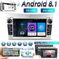 2 Din Android 8.1 GPS navigacijos automobilio radijo multimedijos grotuvas GPS+WIFI+DAB+OBD2 autoradio, skirtas Opel 1+16 juoda