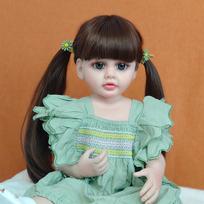 Reborn Baby Doll Long Hair Girl Girl Princess Lifelike Real Minkštas viso kūno silikoninis naujagimio Bebe lėlės žaislas vaikams Dovana