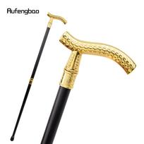 Auksinio gėlių rašto prabangi vaikščiojimo lazda vakarėliui Dekoratyvinė lazdelė Elegantiška „Crosier Knob“ lazda, 93 cm auksas
