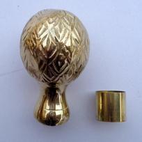 Žalvarinė poliruota rankena, skirta vaikščiojimo lazdai Cane Top Topper Vintage