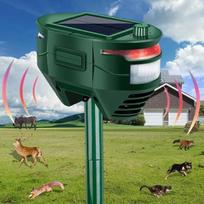 Atnaujinkite dvipusį 180° ultragarsinį saulės spindulių kenkėjų atbaidantį saulės / USB įkraunamo judesio jutiklio repelentą Animal repeller žalia