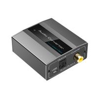 Analoginis į skaitmeninį garso keitiklis 3,5 mm RCA į optinį skaitmeninį garso adapterį su optiniu kabeliu dvigubu triukšmo mažinimu