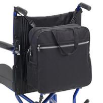 Juodas invalido vežimėlio krepšys Pirkinių mobilumo saugykla Holdall rankena paspirtukas Walker rėmo laikymo rankinės