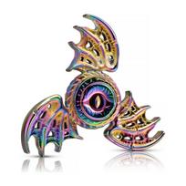 Dragon Wings Eyes Fidget Spinner žaislas pagamintas iš metalo, Tri Hand Spinner Mažo triukšmo didelio greičio fokusavimo žaislas su plieniniu savaime tepančiu guoliu, Phoenix 8.4x8.4x2.8cm