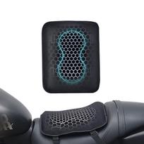 Sulankstoma keleivio motociklo sėdynės pagalvėlė, didelio elastingumo gelis 3D korio pluoštas, patogus kvėpuojantis amortizatorius ilgo važiavimo sėdynės užvalkalui juoda