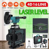 16 eilučių 4D žalio lazerio lygio automatinis savaime išsilyginantis 360 horizontalių ir vertikalių skersinių linijų belaidis nuotolinio valdymo pultas Galingas žalios spalvos lazerinis matavimas