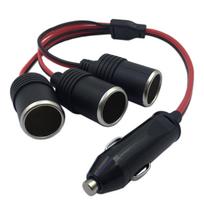 1–3 automobilio automatinio lizdo žiebtuvėlis 12v 24v maitinimo įkroviklio adapteris 3 krypčių lizdo skirstytuvo moteriškas lizdo kištuko ilgintuvo laidas Package-16.8x12.4x2.4cm juoda