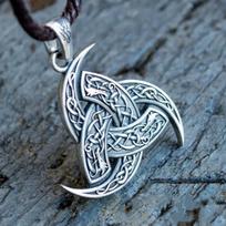 Vintažiniai skandinavų vikingų kaklo papuošalai, juodos odos karoliai geriausiam draugui, legendiniai vikingų amuleto mazgo pakabukai vyrams Silver