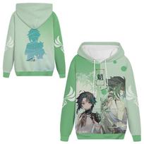 Genshin Impact Hoodies Anime žaidimas Merginoms Xiao 3D Print Gatvės Apranga Vyrai Moteriški Oversized Megztiniai Megztiniai Megztiniai Harajuku Vaikiški Sportiniai kostiumai XL