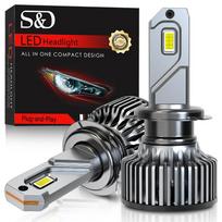 2vnt 150000LM H7 LED priekinis žibintas H4 LED lemputės H1 H8 H11 9005 HB3 9006 HB4 9012 HIR2 3570 CSP LED varinis vamzdis automobilio priekinis žibintas automatinis rūko žibintas 6000K 12V H1