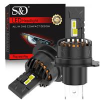 2vnt 90000LM H4 LED priekinių žibintų lemputės 9003 HB2 Canbus tolimųjų artimųjų šviesų automobilio/motociklo šviesa 110W turbo LED diodinė lempa Auto lampada 12V 6000K