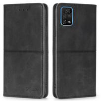 Atverčiamas piniginės dėklas, skirtas Blackview A80 A70 A60 A100 A53 A55 Oscal C30 Pro Alcatel 1B 1L 1S TCL 305i Cubot P60 dangtelis PU odinis kortelės lizdo dėklas buferis Asus Zenfone 10/Zenfone 10Z juoda