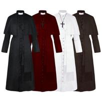 Vienspalvis Priest Cos kostiumas Helovinas Priest Viduramžių Retro Cosplay kostiumas XXXL balta