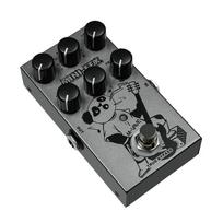 M-VAVE elektrinių efektų pedalai, sunkiųjų metalų elektrinės gitaros perkrovos iškraipymo efektorius, 3 sekcijų 11.2x6.8x4cm sidabras