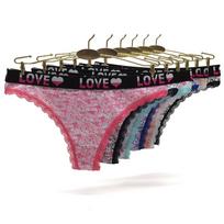 Sexy Strings G-strings Moteriški medvilniniai apatiniai kelnaitės Paisley Print Moteriškas apatinis trikotažas Moteriškas apatinis trikotažas 6 vnt. M